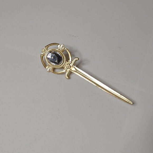 Gold Tone Sword Brooch - Picture 9 of 10